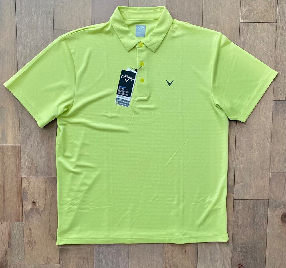 Callaway Nwt Polo Shirt Opti-Dri Textured Daiquiri Green XXL 2XL